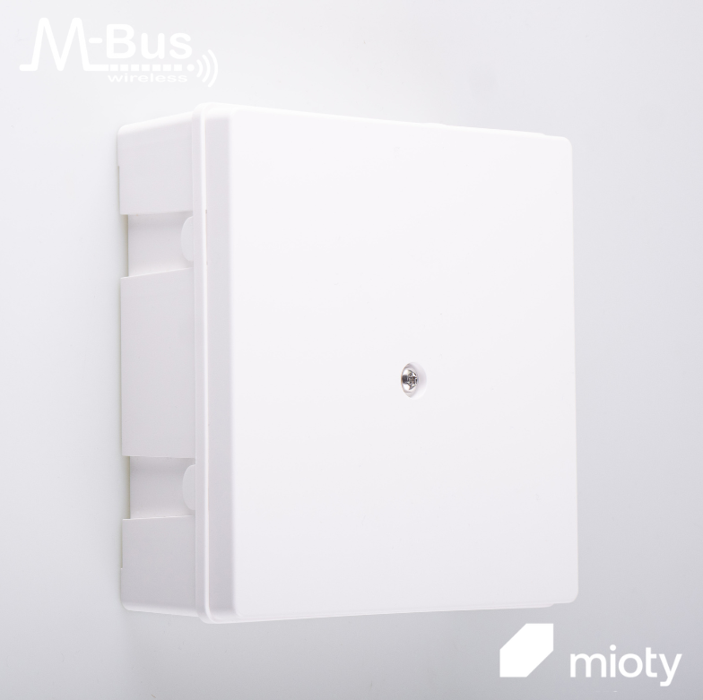 Wireless M-Bus to mioty bridge, Wireless M-Bus logo, mioty logo